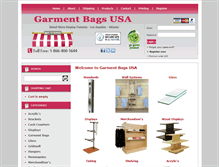 Tablet Screenshot of garmentbagsusa.com